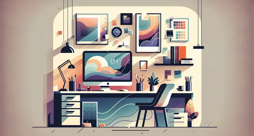 Un bureau moderne avec un ordinateur