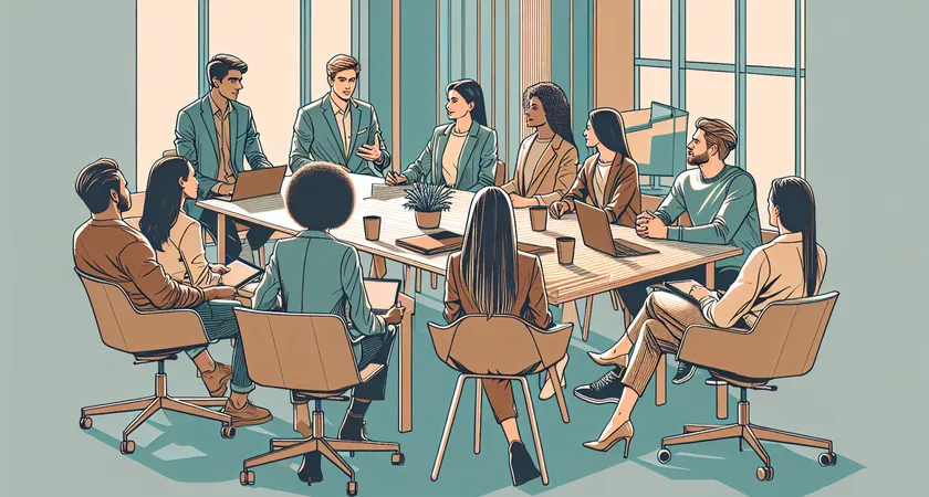 Des personnes en réunion dans un espace de coworking