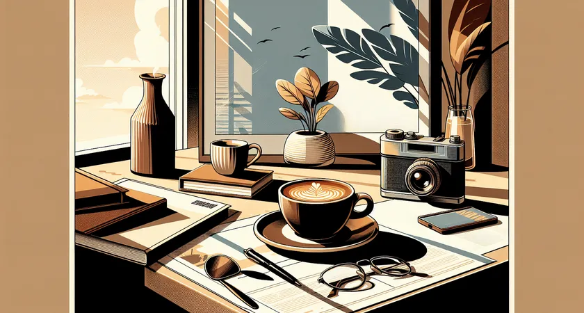 Un café sur un bureau