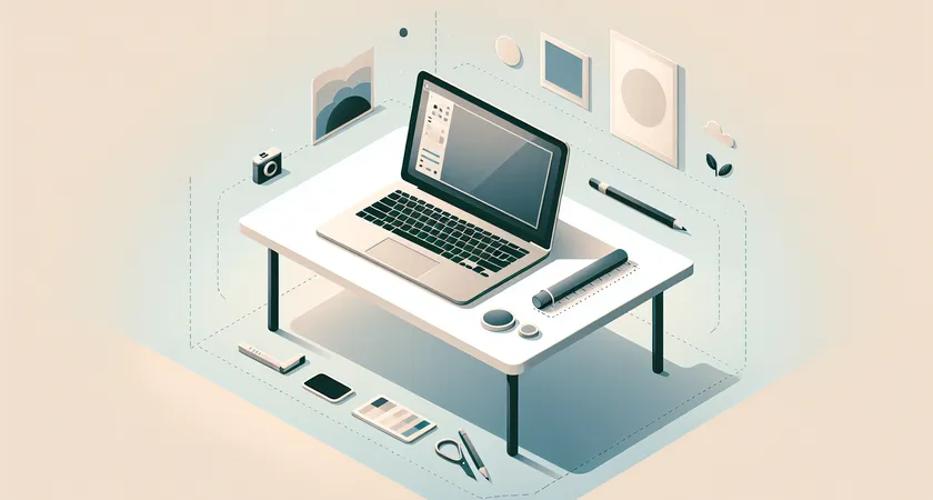 Un ordinateur portable sur un bureau