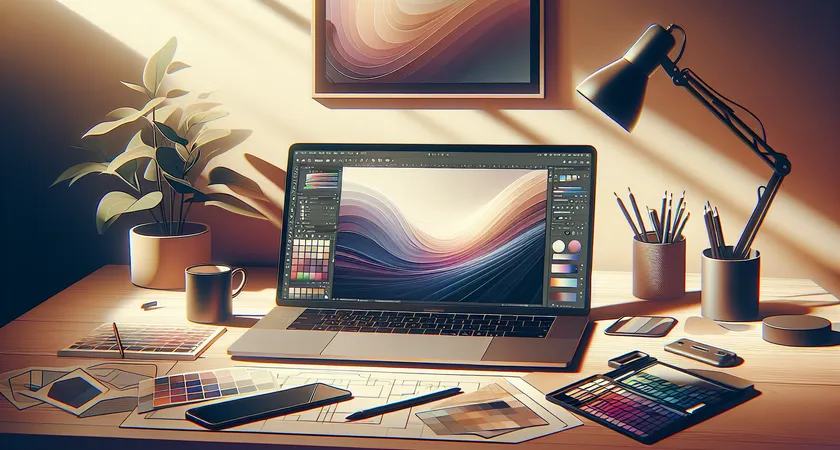 Un ordinateur portable sur un bureau