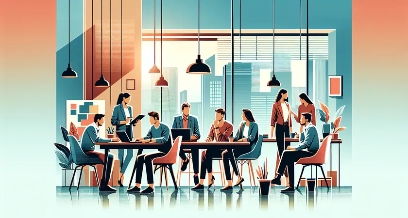 Des personnes en réunion dans un espace de coworking