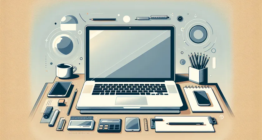 Un ordinateur portable sur un bureau