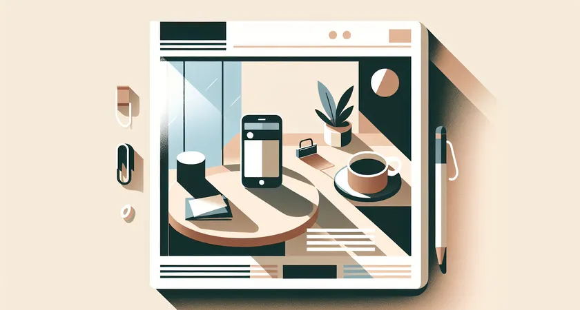 Un smartphone sur une table