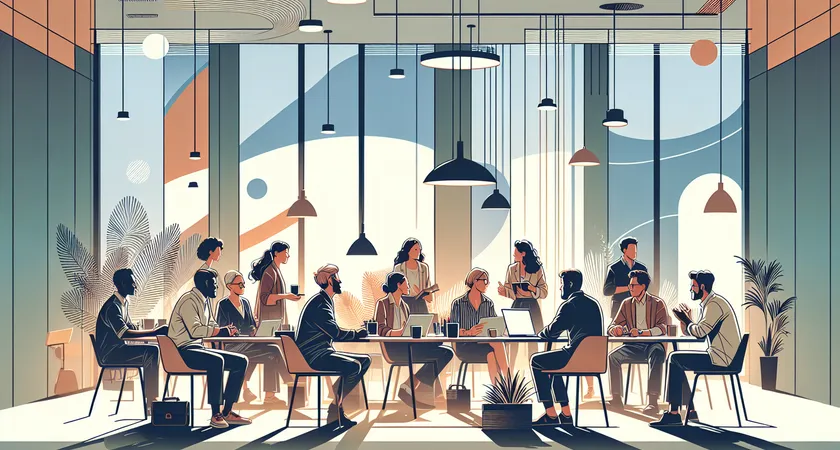 Des personnes en réunion dans un espace de coworking