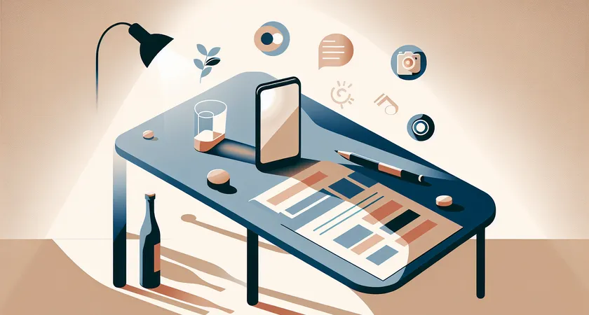 Un smartphone sur une table