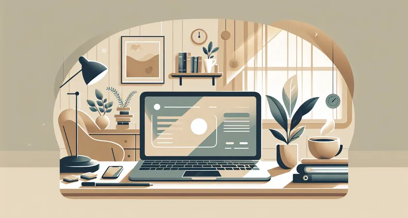 Un ordinateur portable sur un bureau