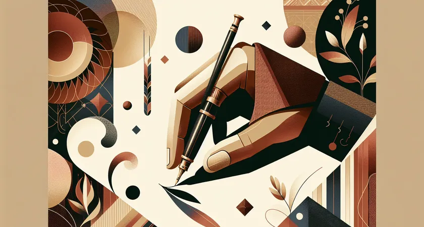 Une main tenant un stylo