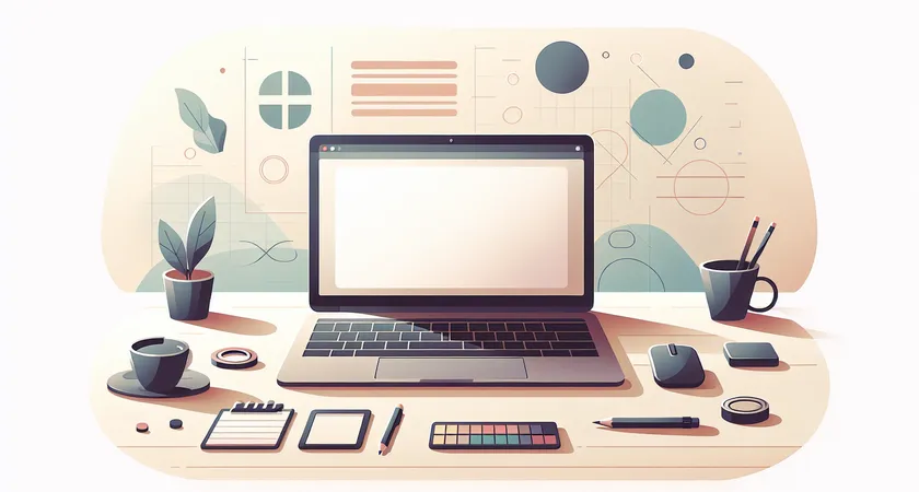 Un ordinateur portable sur un bureau