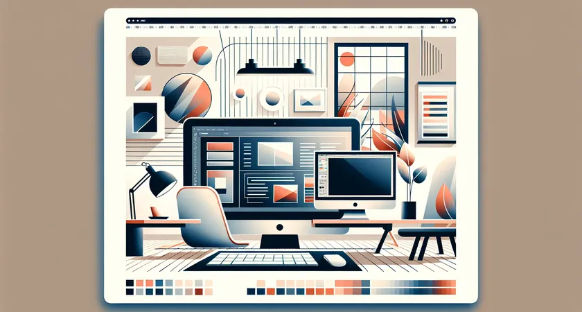 Un bureau moderne avec un ordinateur