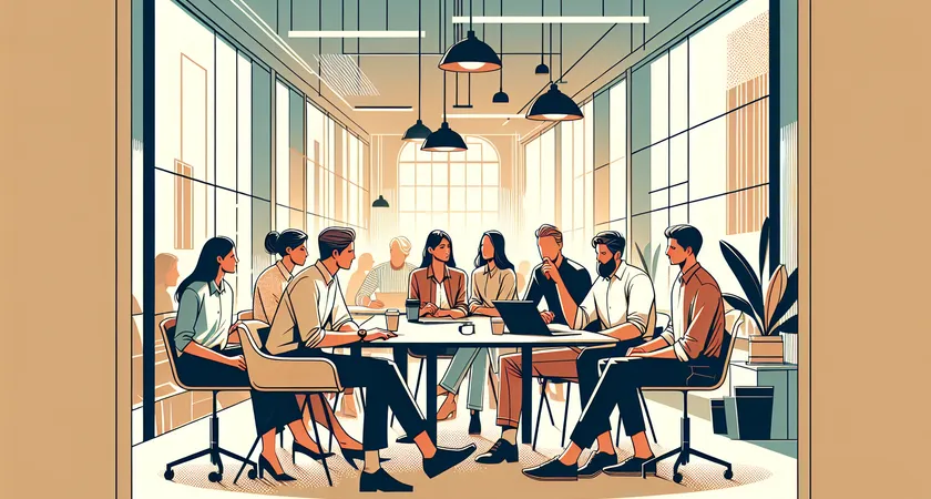 Des personnes en réunion dans un espace de coworking