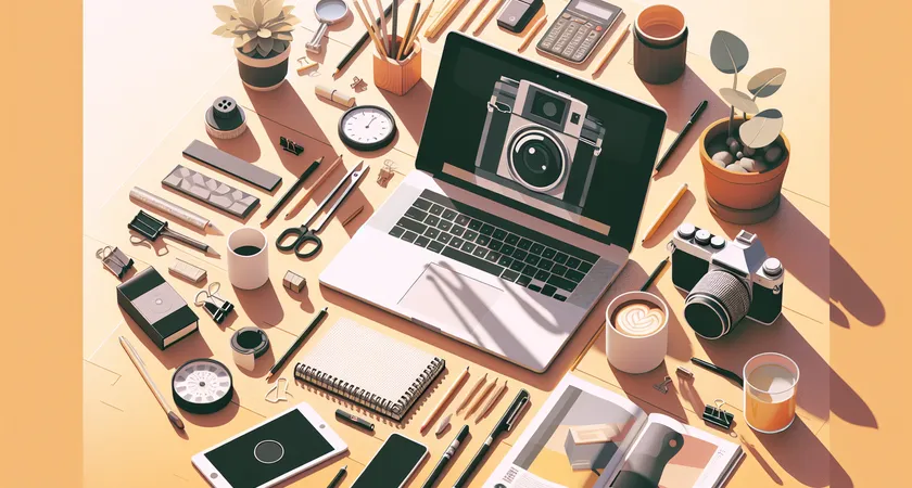 Un ordinateur portable sur un bureau
