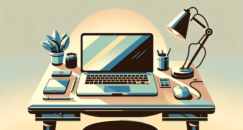 Un ordinateur portable sur un bureau