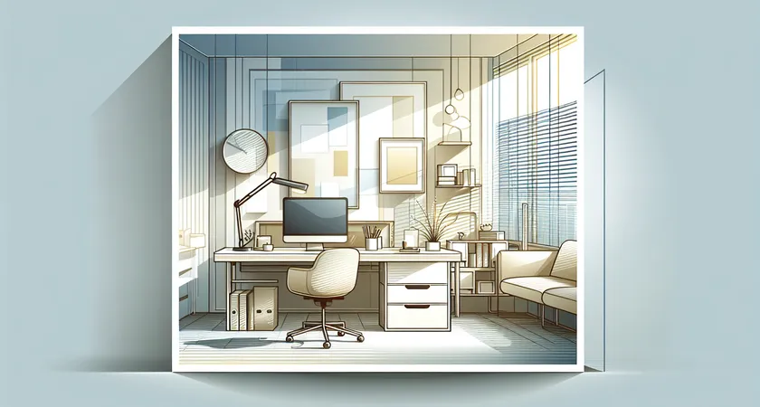 Un bureau moderne avec un ordinateur