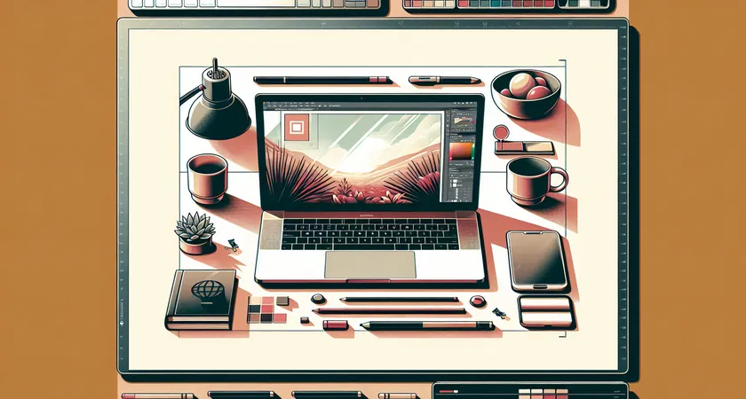 Un ordinateur portable sur un bureau