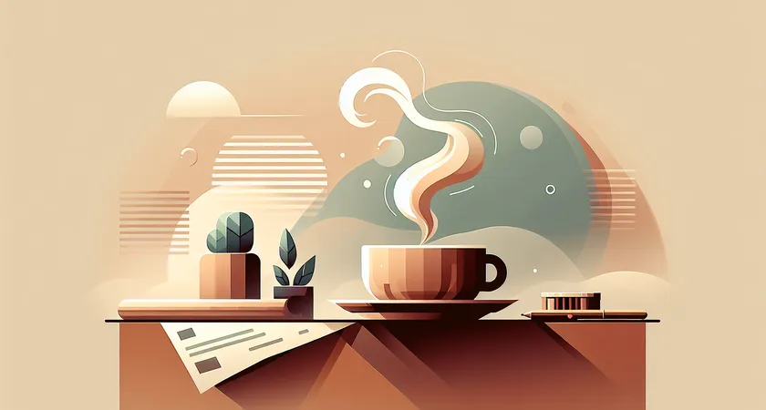 Un café sur un bureau