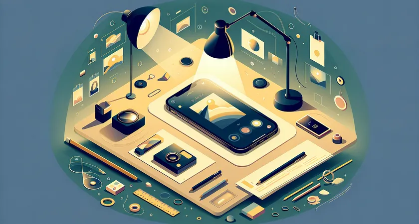 Un smartphone sur une table