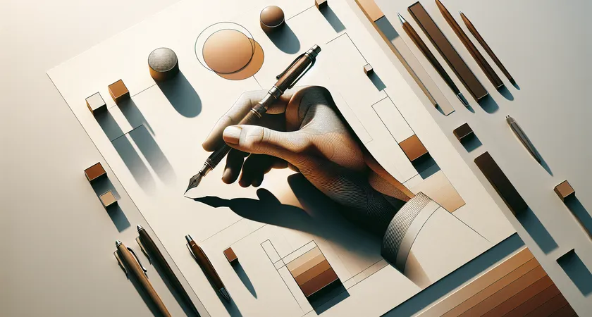 Une main tenant un stylo