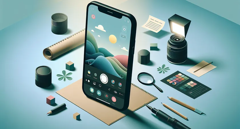 Un smartphone sur une table