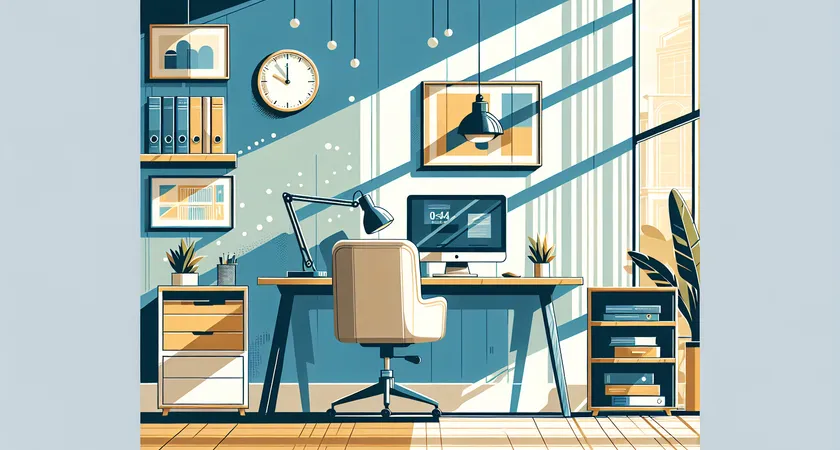 Un bureau moderne avec un ordinateur