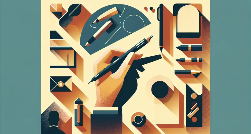 Une main tenant un stylo