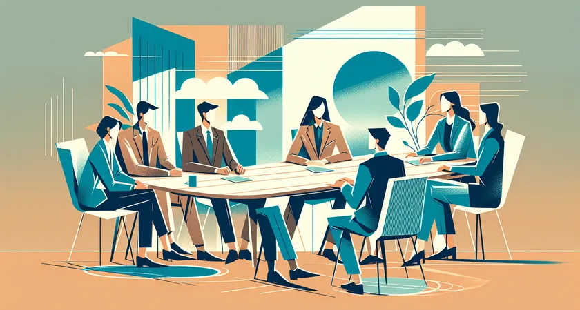 Des personnes assises autour d'une table de réunion