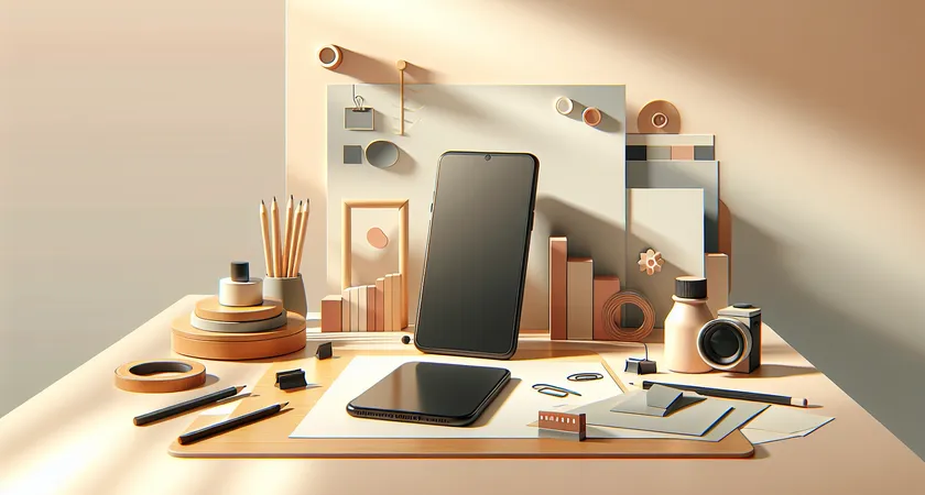 Un smartphone sur une table