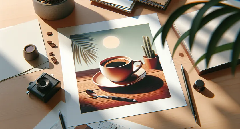 Un café sur un bureau