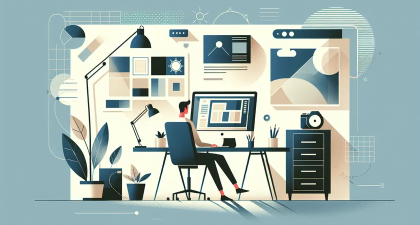 Un bureau moderne avec un ordinateur