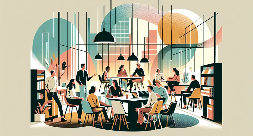 Des personnes en réunion dans un espace de coworking