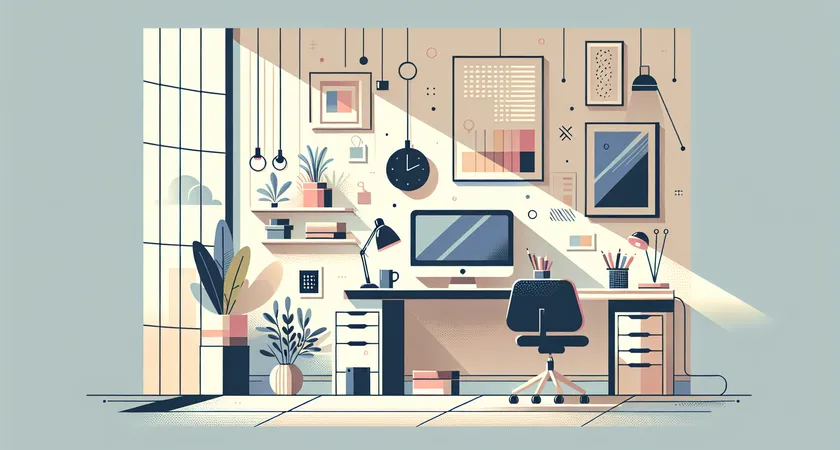 Un bureau moderne avec un ordinateur