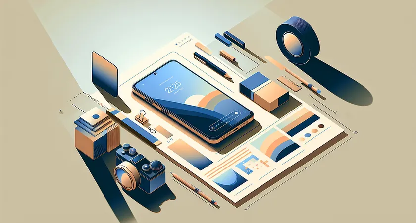 Un smartphone sur une table