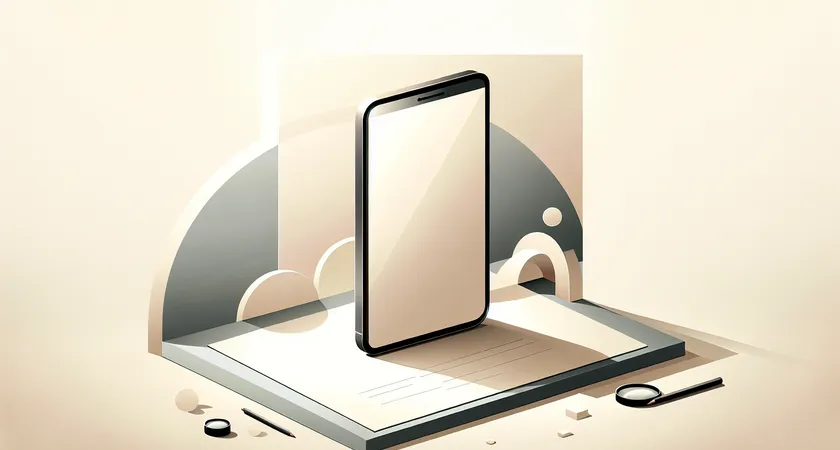 Un smartphone sur une table