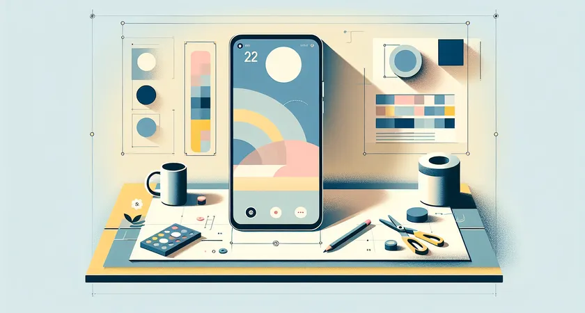 Un smartphone sur une table