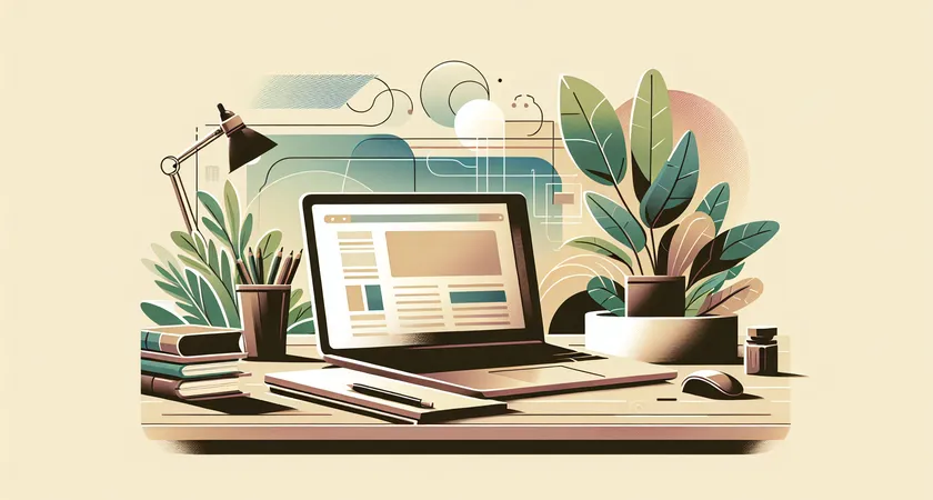 Un ordinateur portable sur un bureau