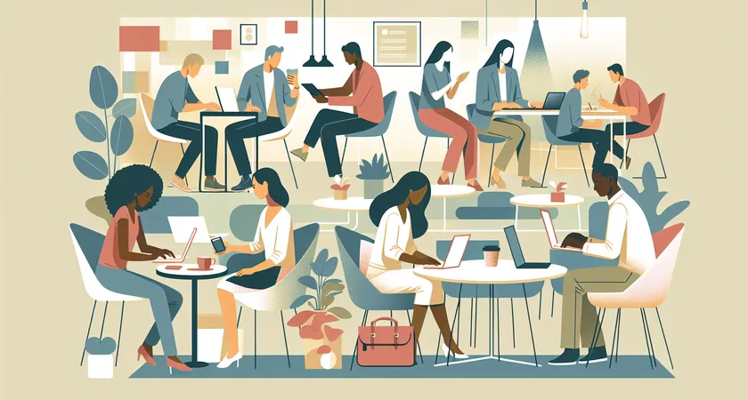 Des personnes en réunion dans un espace de coworking