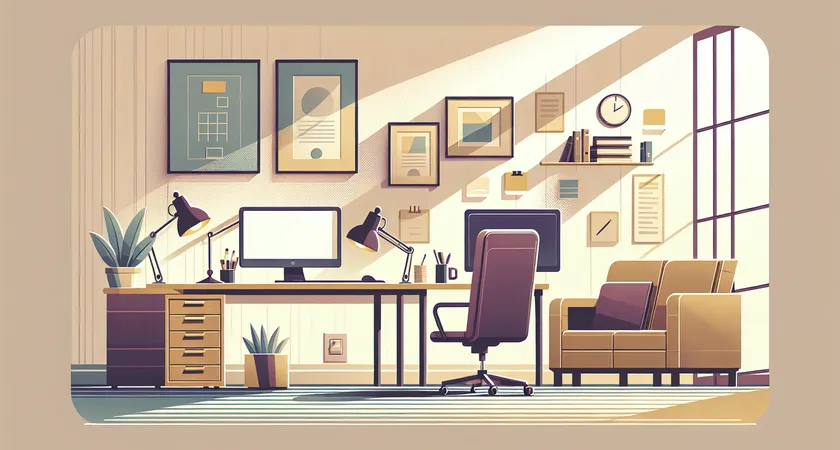 Un bureau moderne avec un ordinateur