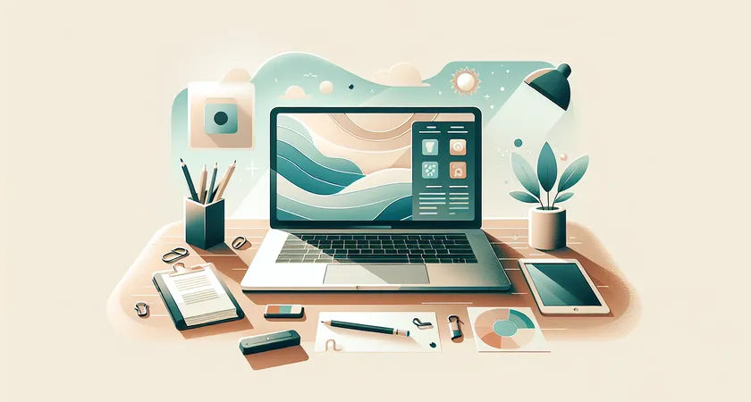 Un ordinateur portable sur un bureau