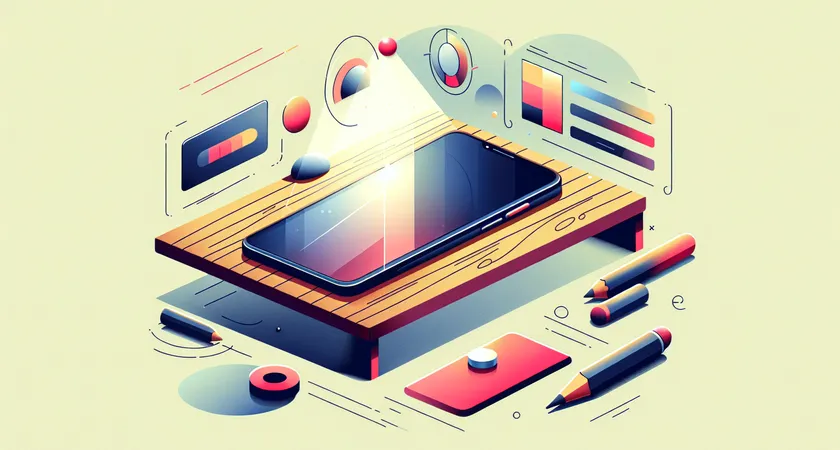 Un smartphone sur une table