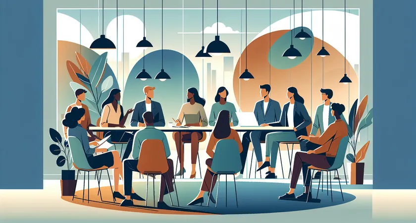 Des personnes en réunion dans un espace de coworking