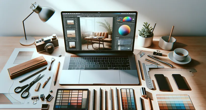 Un ordinateur portable sur un bureau