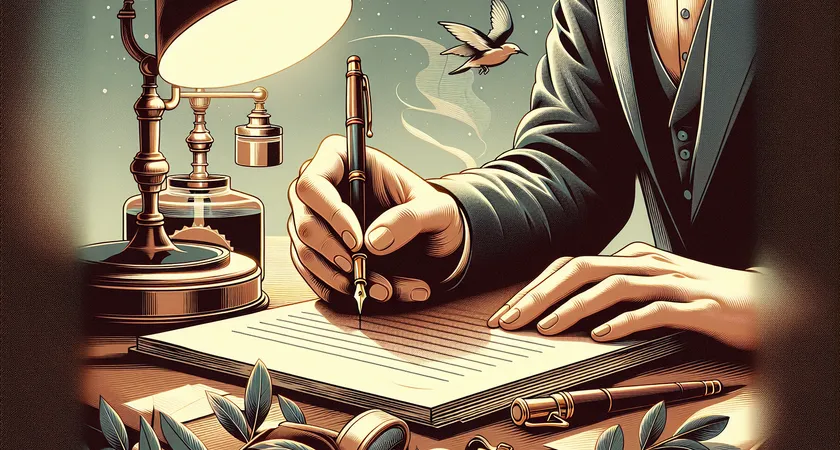 Une main tenant un stylo