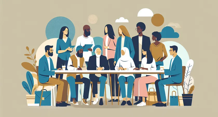 Des personnes travaillant en équipe autour d'une table