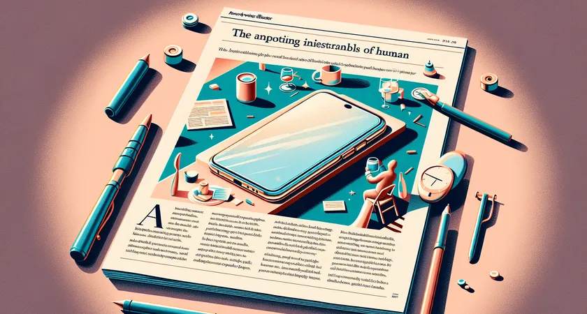 Un smartphone sur une table