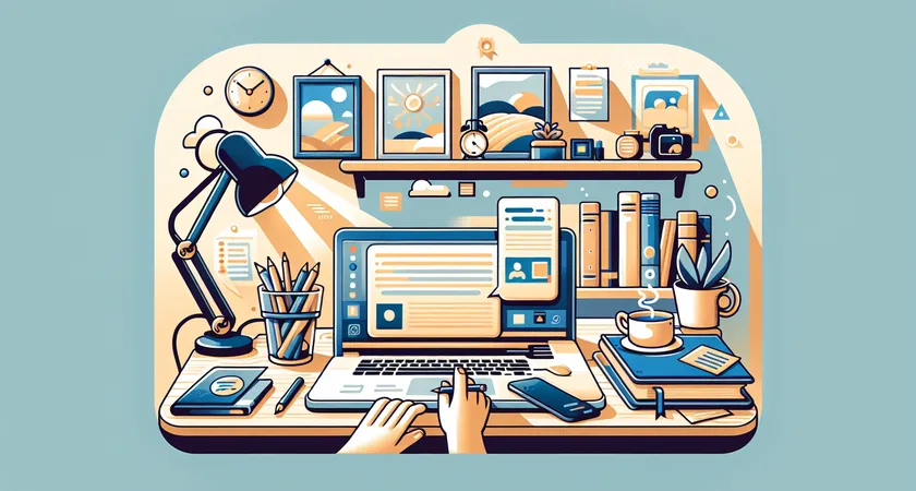 Un ordinateur portable sur un bureau