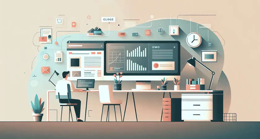 Un bureau moderne avec un ordinateur