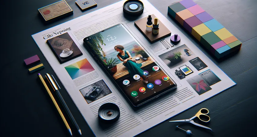 Un smartphone sur une table