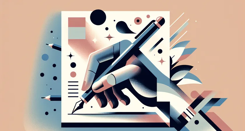 Une main tenant un stylo