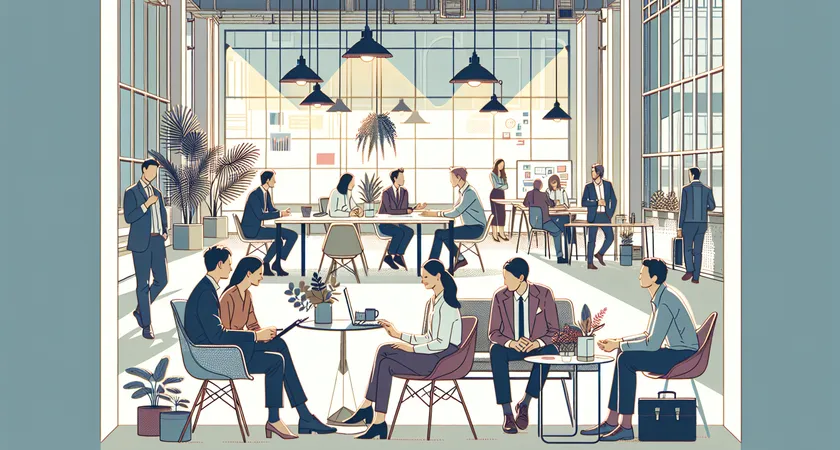 Des personnes en réunion dans un espace de coworking