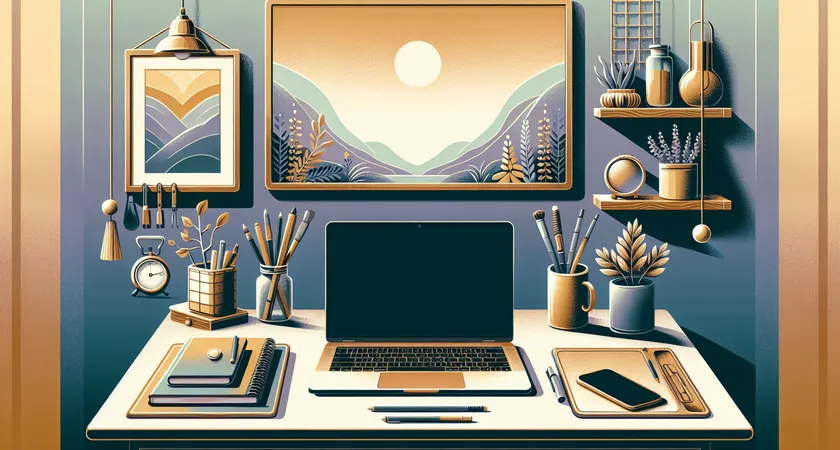 Un ordinateur portable sur un bureau